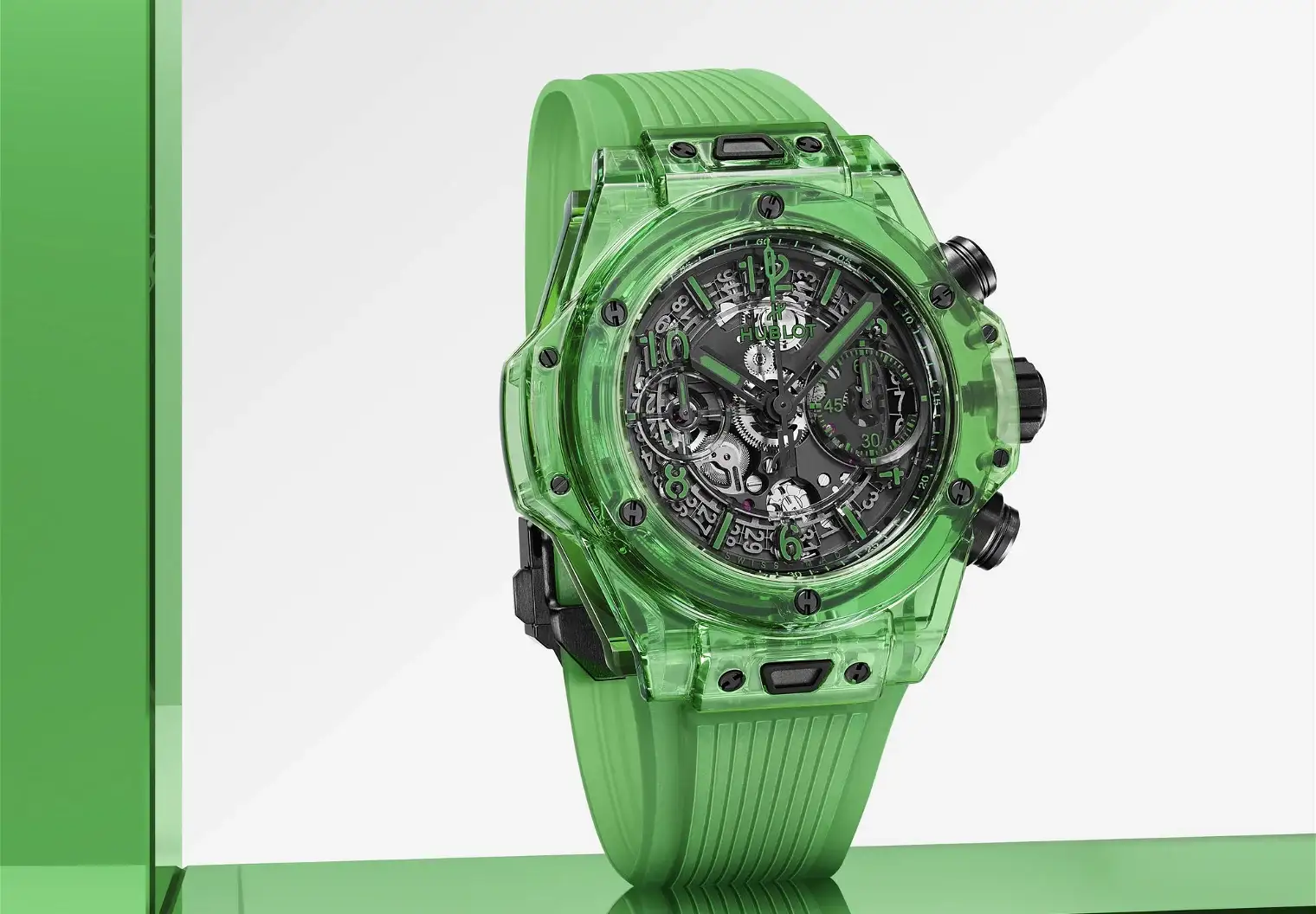 Hublot показав стильний годинник в зеленому сапфірі Big Bang Unico Saxem Green